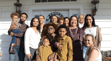 a group of people posing for a photo